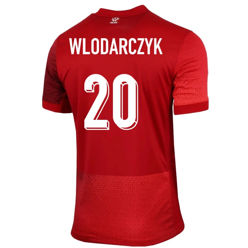 Danxen Women Poland Szymon Wlodarczyk #20 Red Away Jersey 24-26 T-Shirt