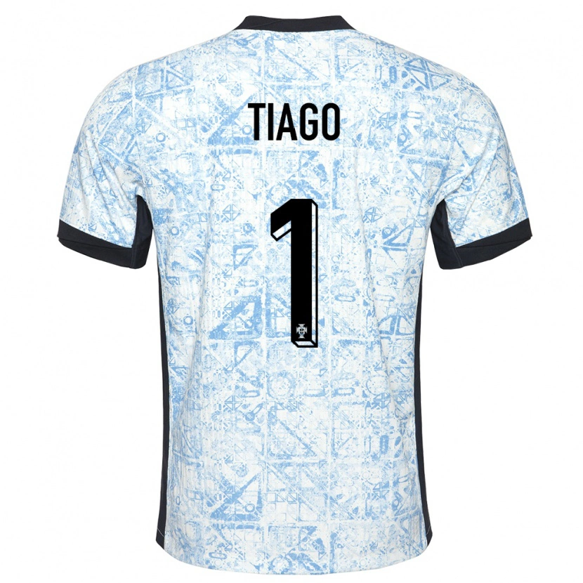 Danxen Women Portugal Tiago Ferreira #1 Cream Blue Away Jersey 24-26 T-Shirt