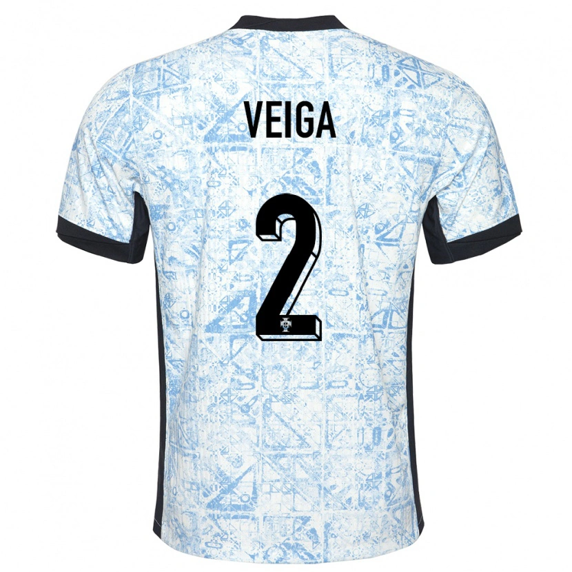 Danxen Women Portugal Danilo Veiga #2 Cream Blue Away Jersey 24-26 T-Shirt