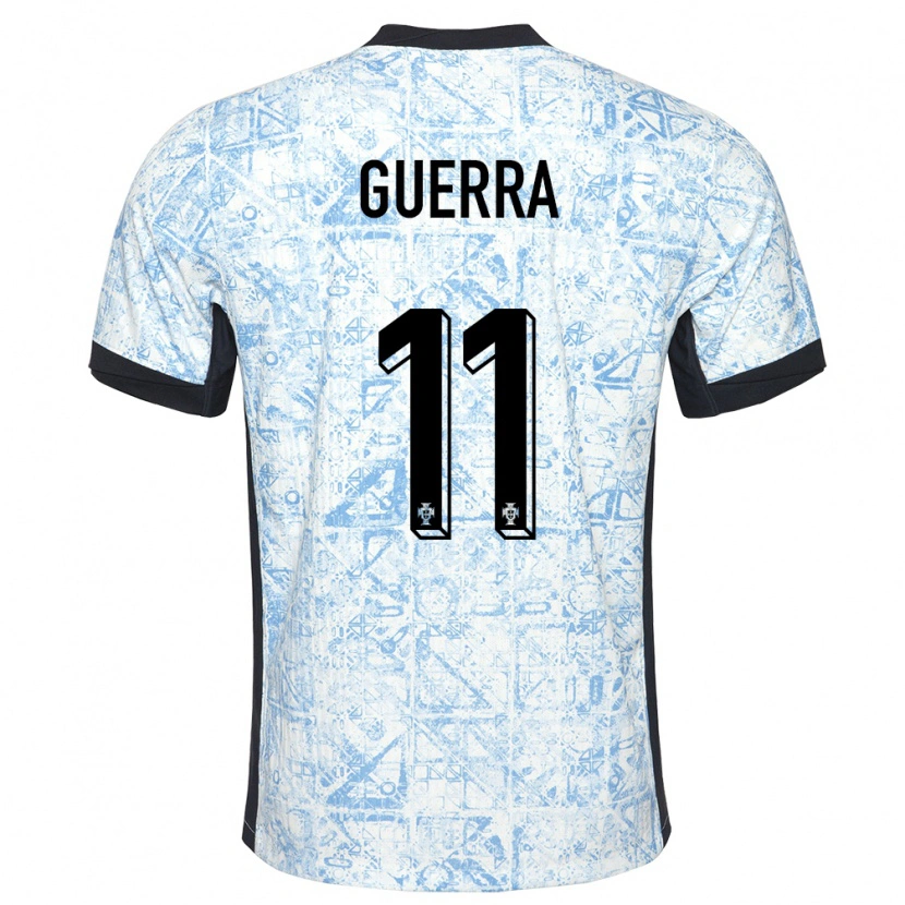 Danxen Women Portugal Gustavo Guerra #11 Cream Blue Away Jersey 24-26 T-Shirt