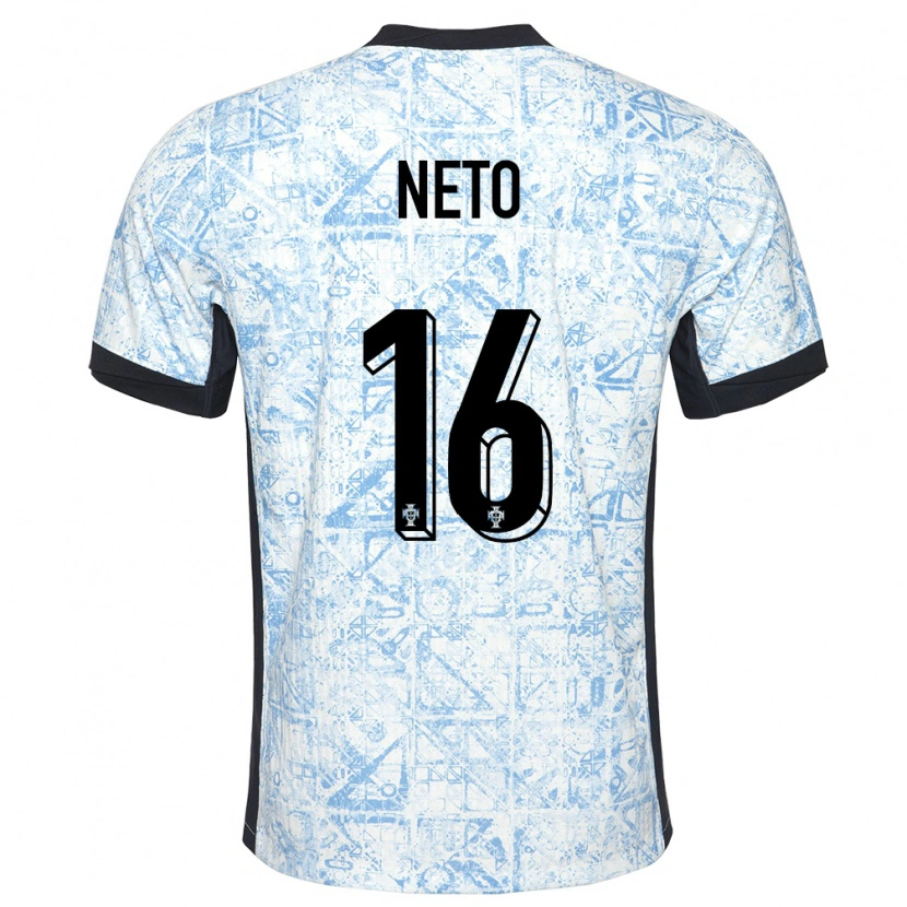 Danxen Women Portugal Martim Neto #16 Cream Blue Away Jersey 24-26 T-Shirt