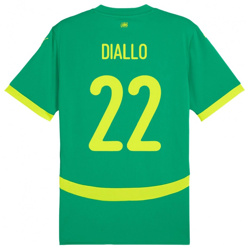 Danxen Women Senegal Abdou Diallo #22 Green Away Jersey 24-26 T-Shirt