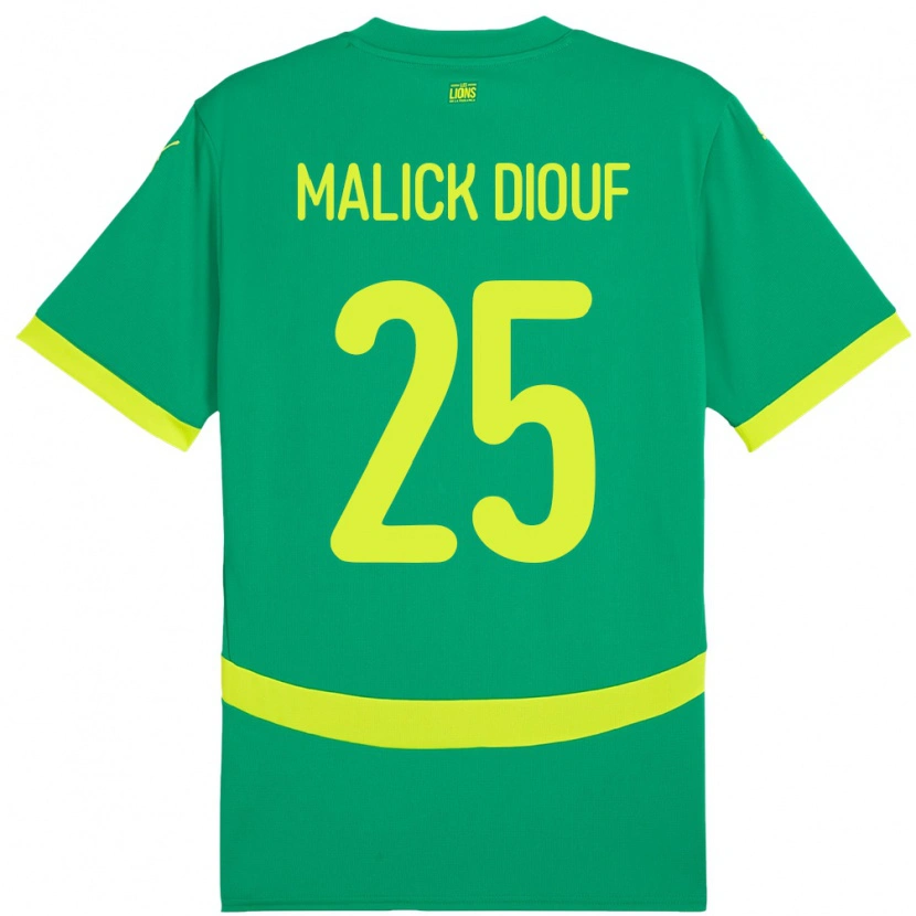 Danxen Women Senegal El Hadji Malick Diouf #25 Green Away Jersey 24-26 T-Shirt