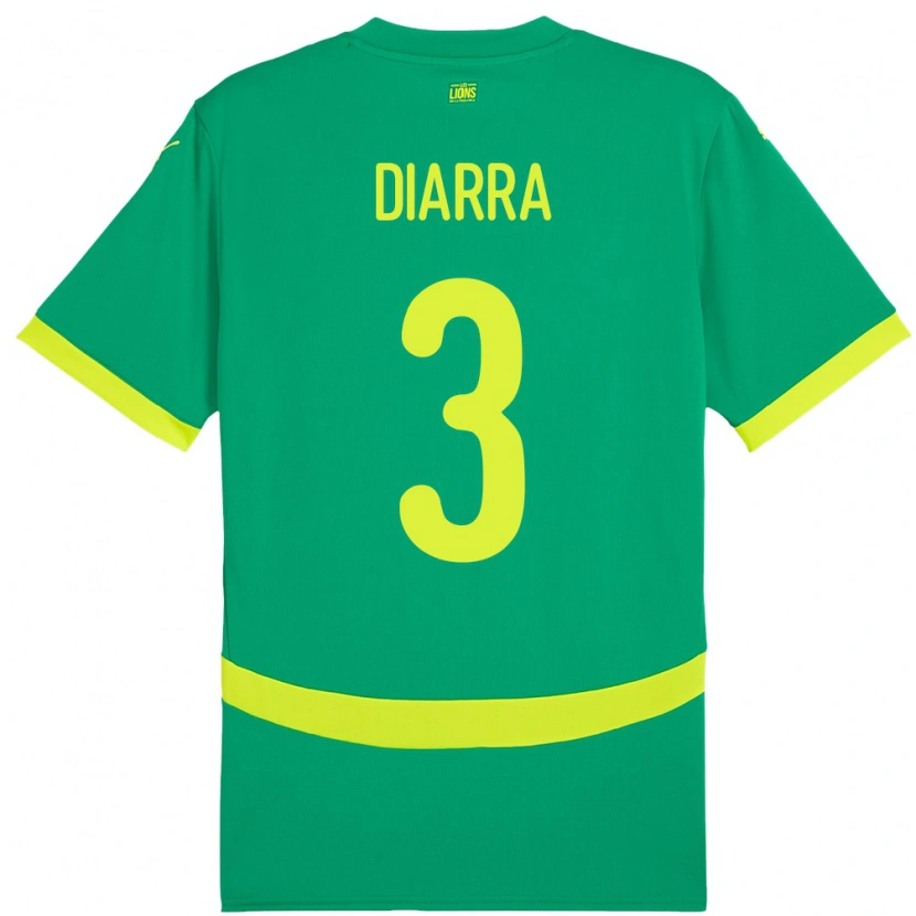 Danxen Women Senegal Djibril Diarra #3 Green Away Jersey 24-26 T-Shirt