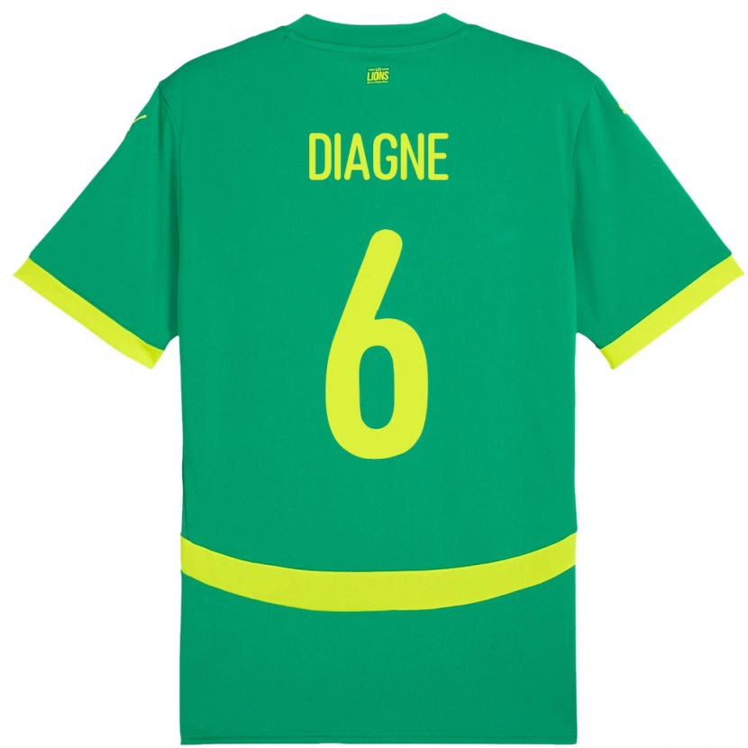 Danxen Women Senegal Edmee Diagne #6 Green Away Jersey 24-26 T-Shirt