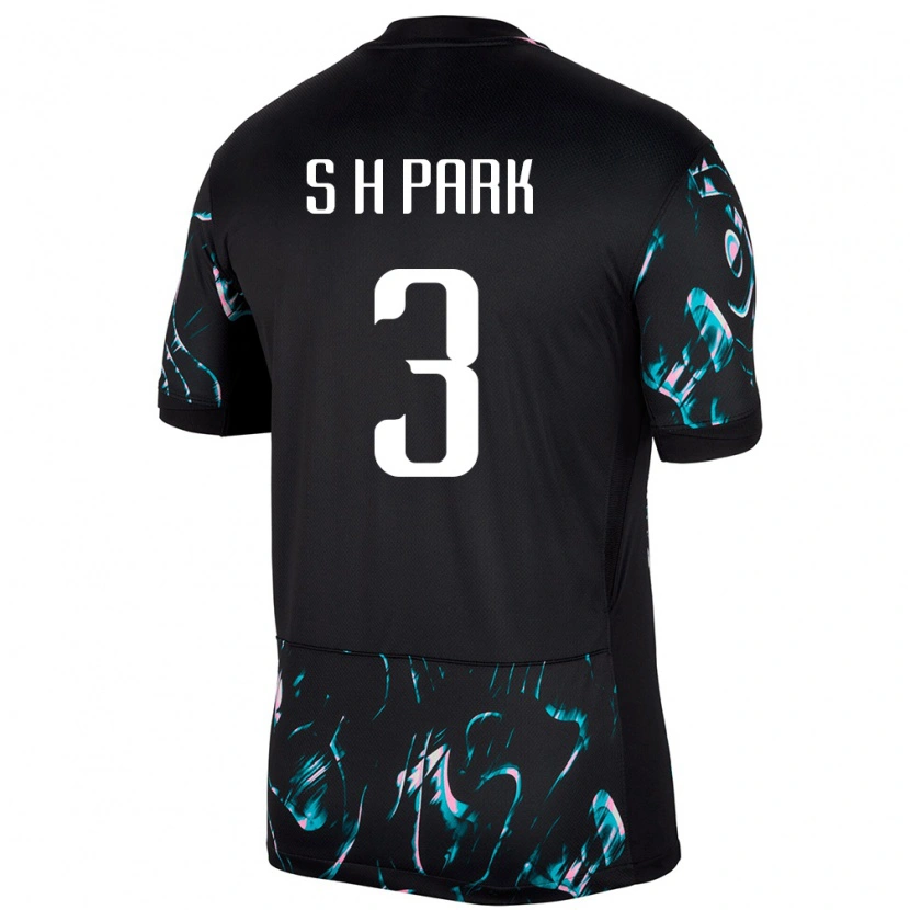 Danxen Women South Korea Sang-Hyeon Park #3 Black Away Jersey 24-26 T-Shirt