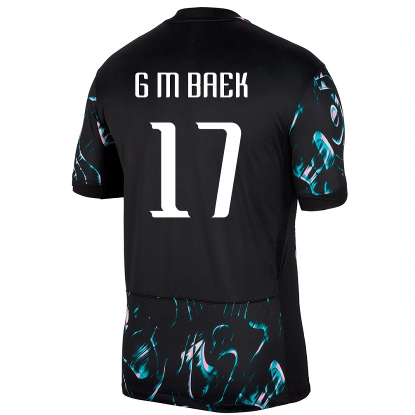 Danxen Women South Korea Min-Gyu Baek #17 Black Away Jersey 24-26 T-Shirt