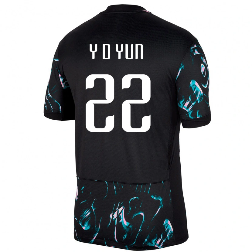 Danxen Women South Korea Do-Young Yun #22 Black Away Jersey 24-26 T-Shirt