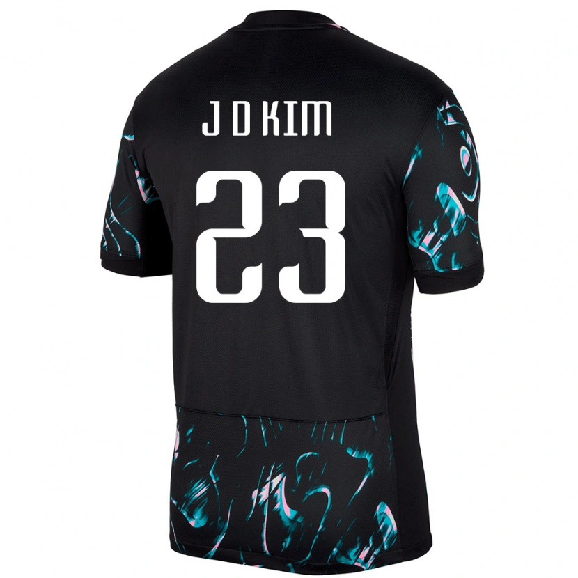 Danxen Women South Korea Dong-Jin Kim #23 Black Away Jersey 24-26 T-Shirt