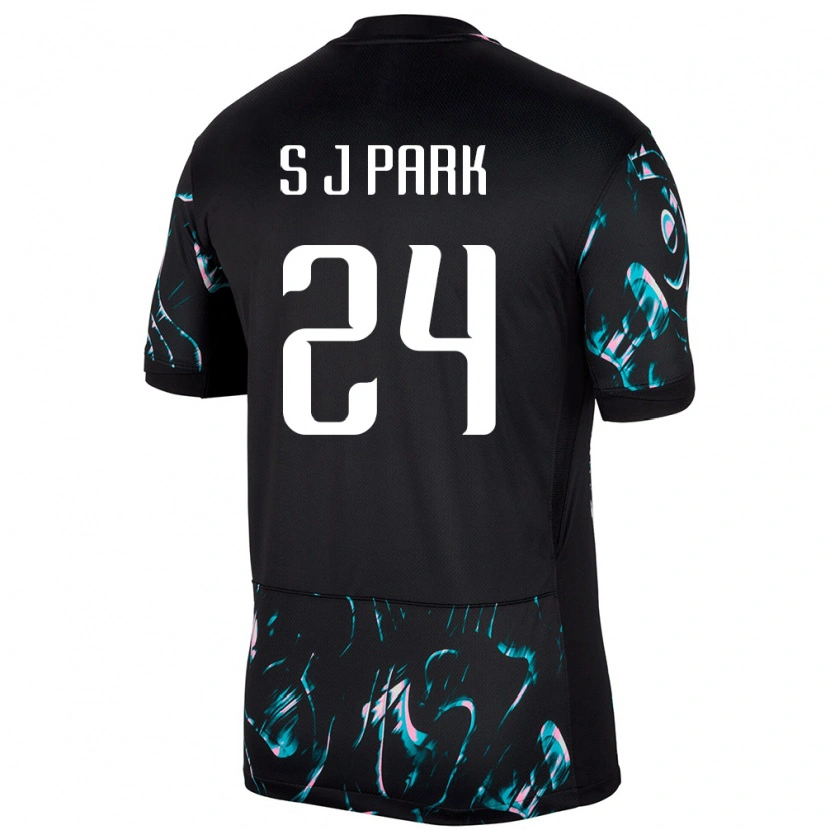 Danxen Women South Korea Jae-Seong Park #24 Black Away Jersey 24-26 T-Shirt