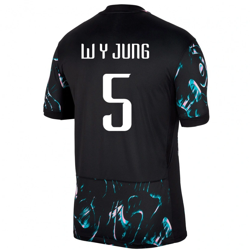 Danxen Women South Korea Woo-Young Jung #5 Black Away Jersey 24-26 T-Shirt