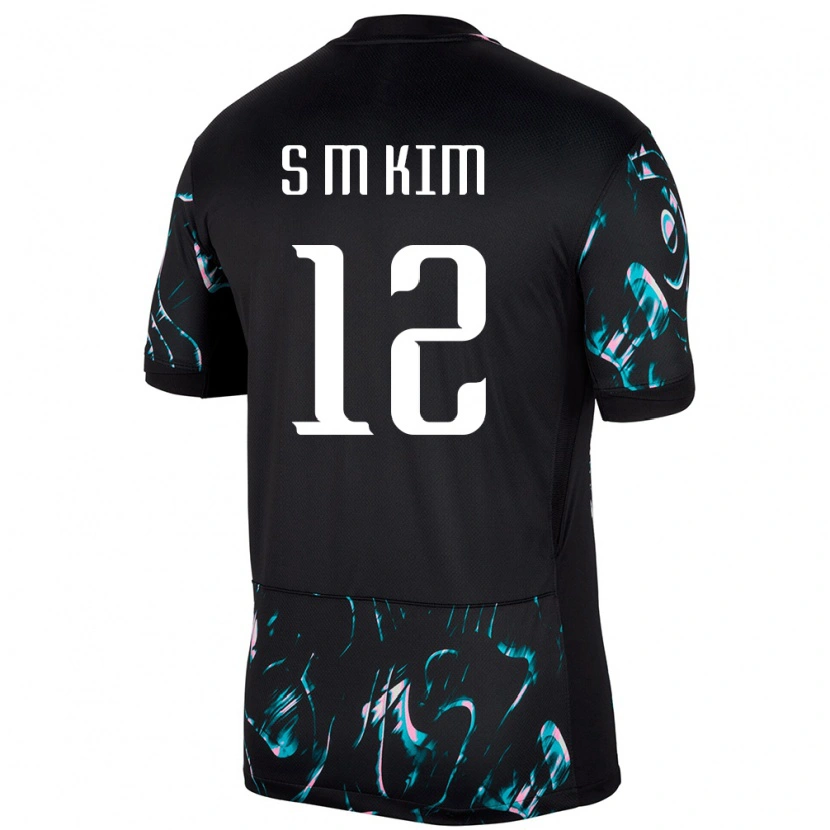 Danxen Women South Korea Kim Seong Mi #12 Black Away Jersey 24-26 T-Shirt
