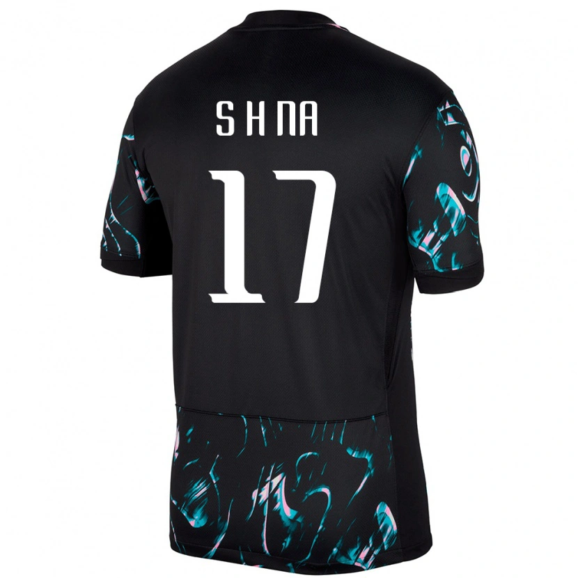 Danxen Women South Korea Sang-Ho Na #17 Black Away Jersey 24-26 T-Shirt