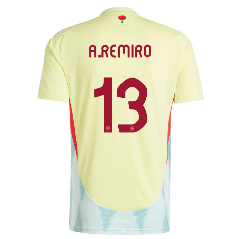 Danxen Women Spain Álex Remiro #13 Yellow Away Jersey 24-26 T-Shirt