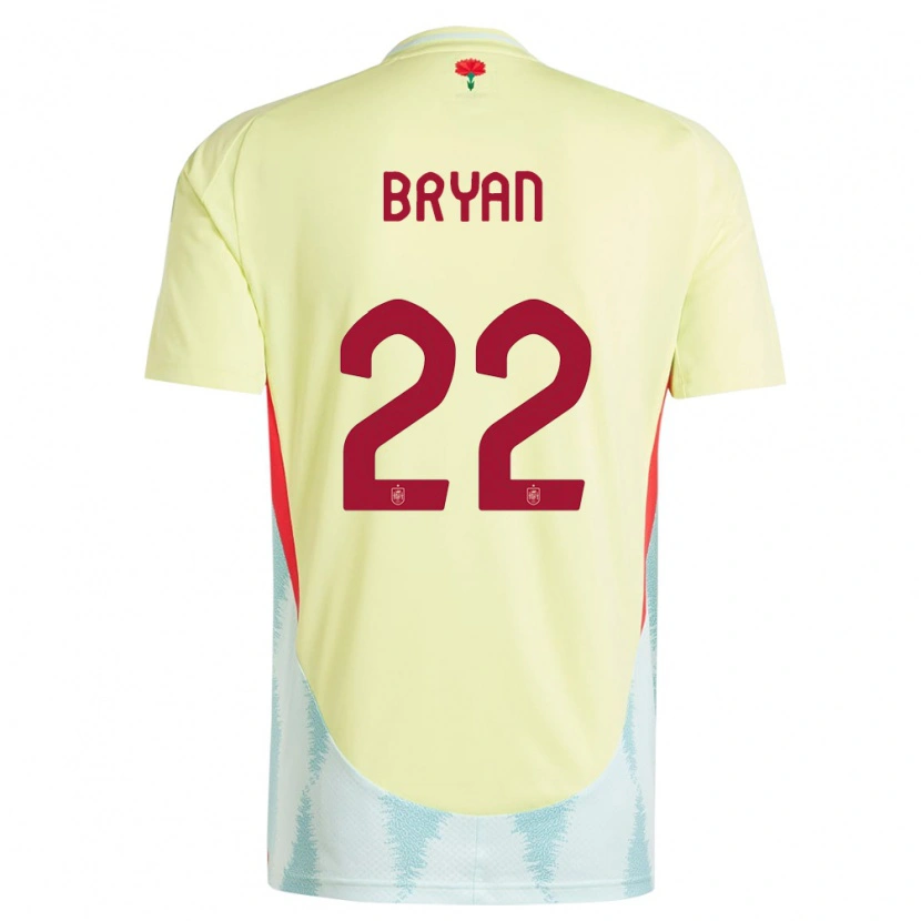 Danxen Women Spain Bryan Gil #22 Yellow Away Jersey 24-26 T-Shirt