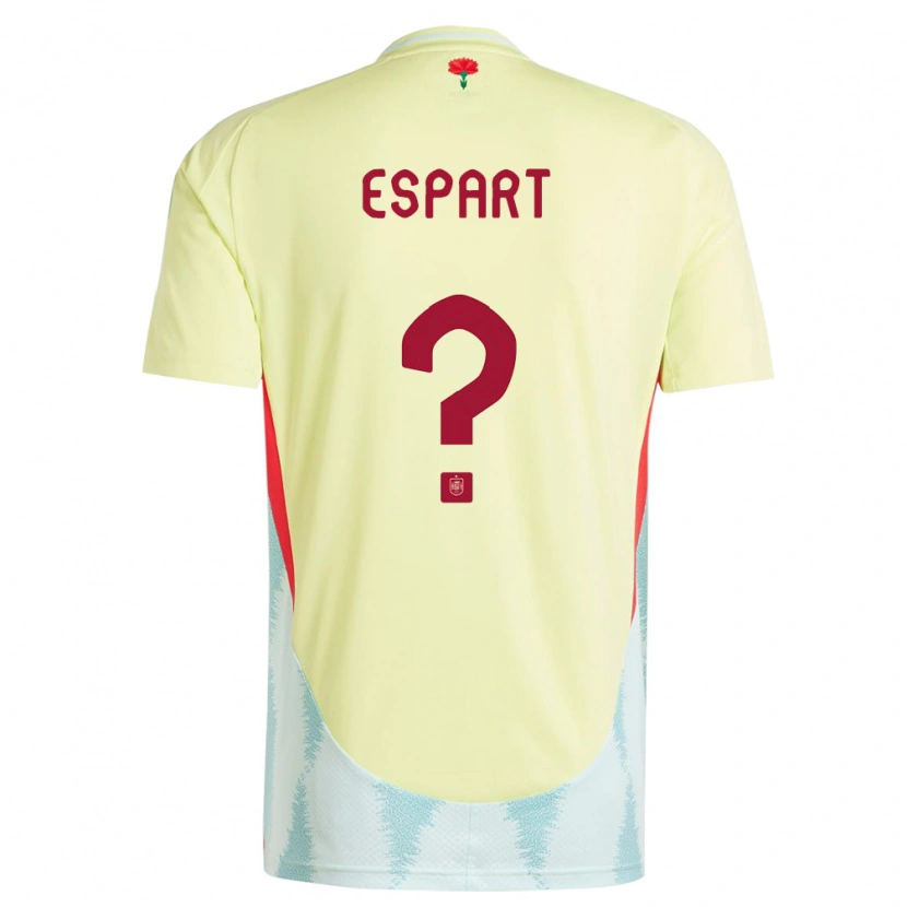 Danxen Women Spain Xavi Espart #0 Yellow Away Jersey 24-26 T-Shirt