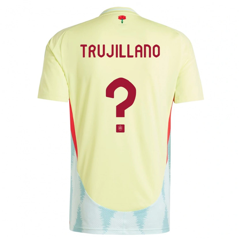 Danxen Women Spain Guillermo Trujillano #0 Yellow Away Jersey 24-26 T-Shirt