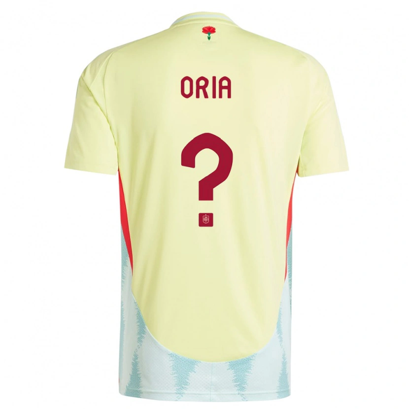Danxen Women Spain Pablo Oria #0 Yellow Away Jersey 24-26 T-Shirt