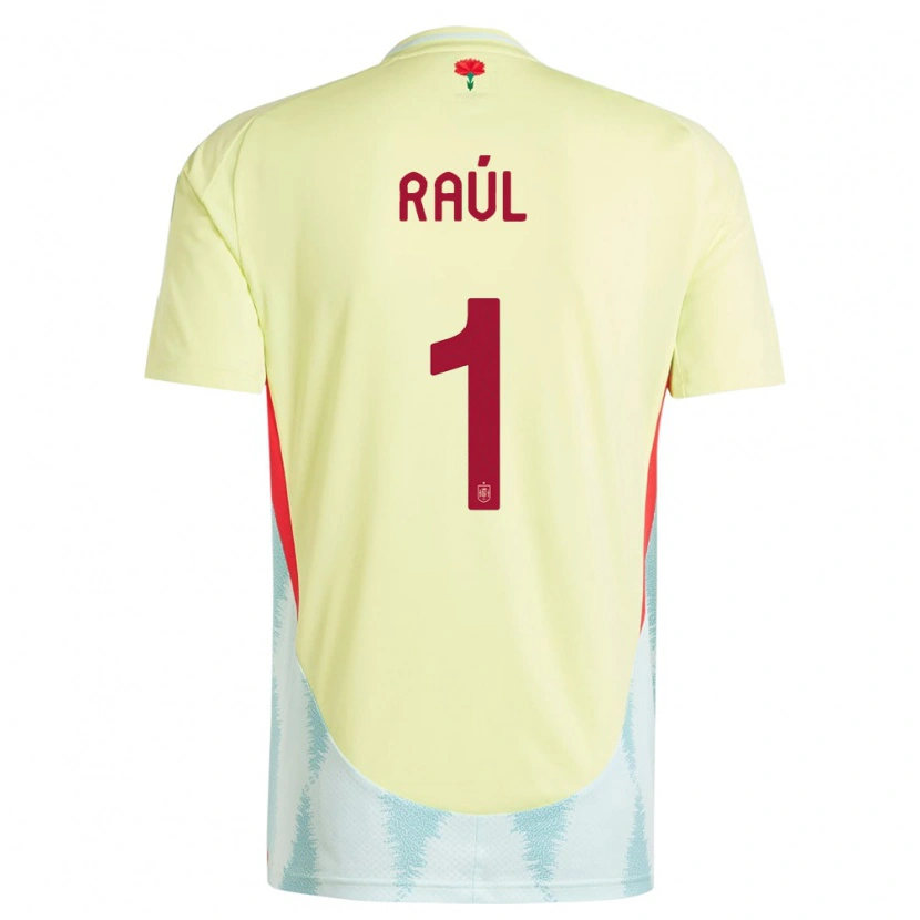 Danxen Women Spain Raúl Jiménez #1 Yellow Away Jersey 24-26 T-Shirt