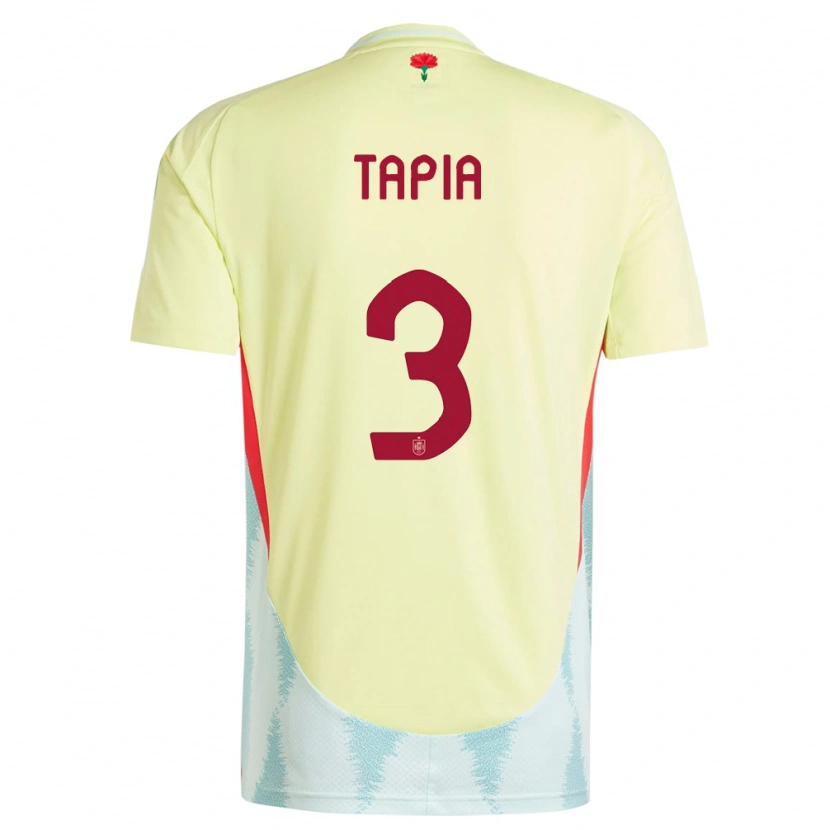 Danxen Women Spain Unai Tapia #3 Yellow Away Jersey 24-26 T-Shirt