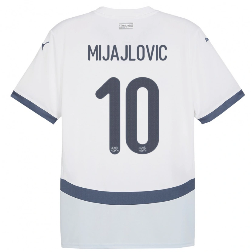 Danxen Women Switzerland Mladen Mijajlovic #10 White Away Jersey 24-26 T-Shirt
