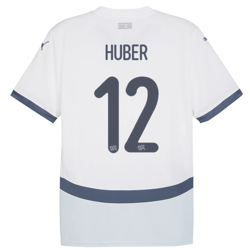 Danxen Women Switzerland Silas Huber #12 White Away Jersey 24-26 T-Shirt
