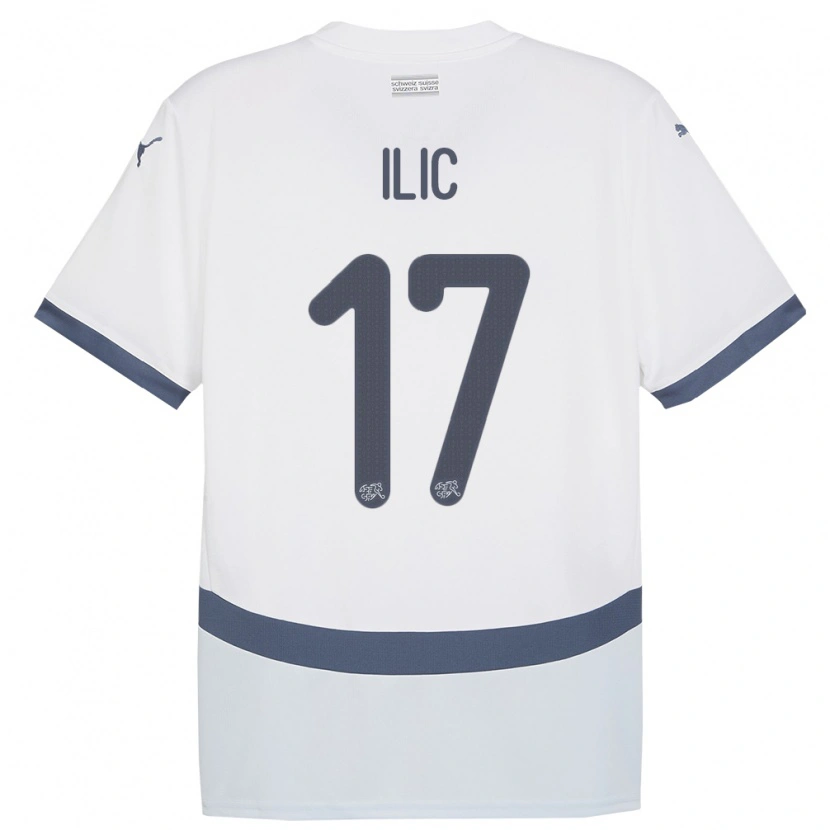 Danxen Women Switzerland Adam Ilic #17 White Away Jersey 24-26 T-Shirt