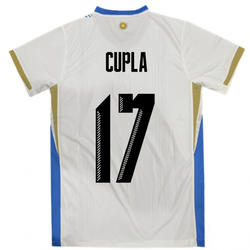 Danxen Women Uruguay Renzo Cupla #17 White Blue Away Jersey 24-26 T-Shirt