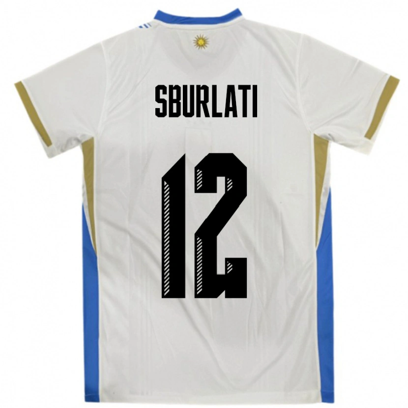 Danxen Women Uruguay Vanina Sburlati #12 White Blue Away Jersey 24-26 T-Shirt