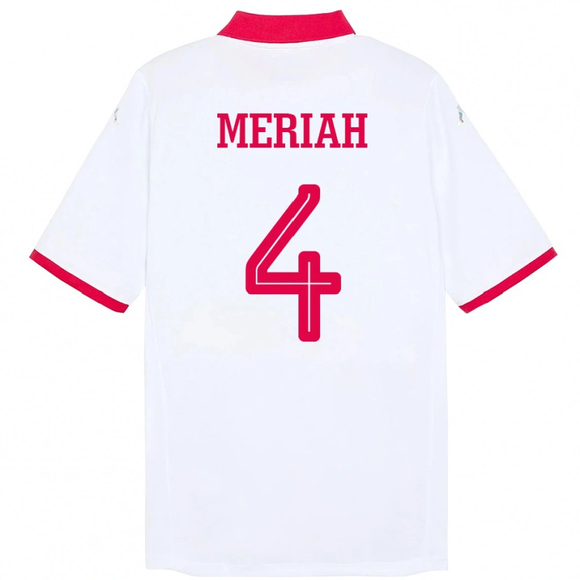 Danxen Women Tunisia Yassine Meriah #4 White Away Jersey 24-26 T-Shirt