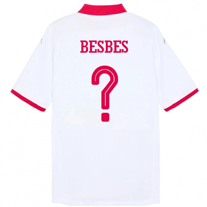 Danxen Women Tunisia Rayen Besbes #0 White Away Jersey 24-26 T-Shirt