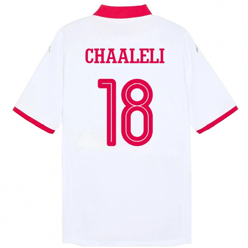 Danxen Women Tunisia Ghaliene Chaaleli #18 White Away Jersey 24-26 T-Shirt