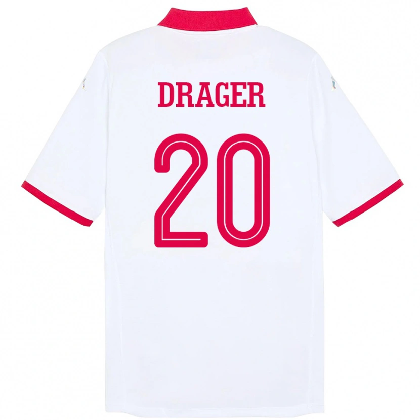 Danxen Women Tunisia Mohamed Drager #20 White Away Jersey 24-26 T-Shirt