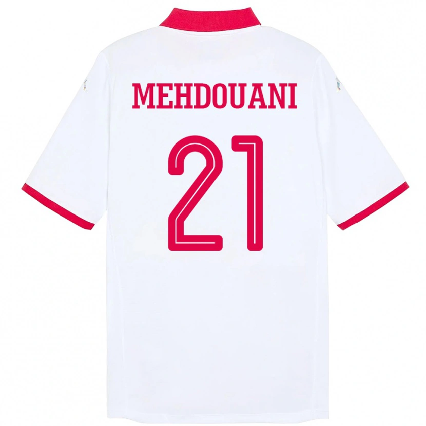 Danxen Women Tunisia Firas Mehdouani #21 White Away Jersey 24-26 T-Shirt