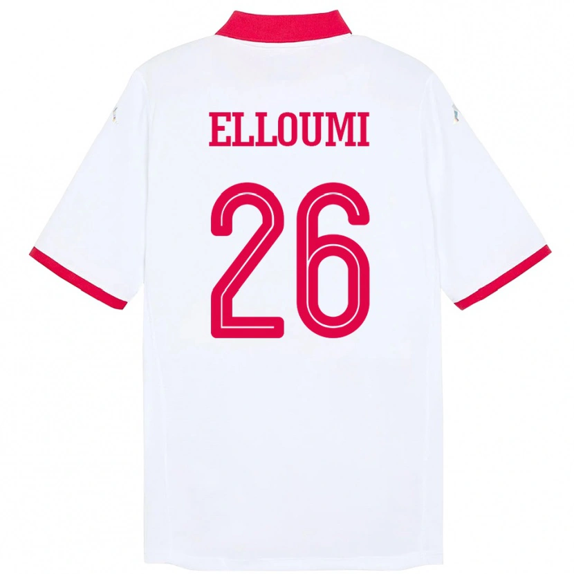 Danxen Women Tunisia Khalil Elloumi #26 White Away Jersey 24-26 T-Shirt