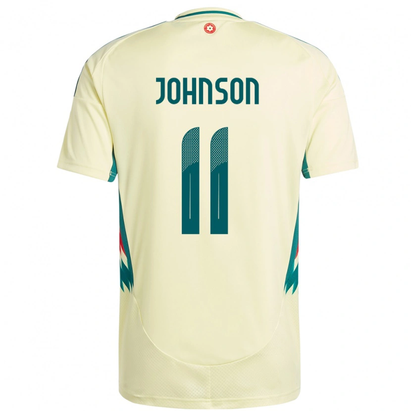 Danxen Women Wales Brennan Johnson #11 Beige Yellow Away Jersey 24-26 T-Shirt