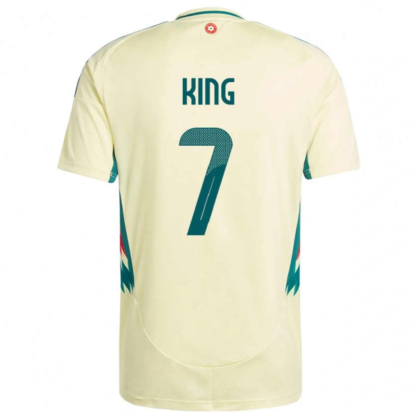 Danxen Women Wales Eli King #7 Beige Yellow Away Jersey 24-26 T-Shirt