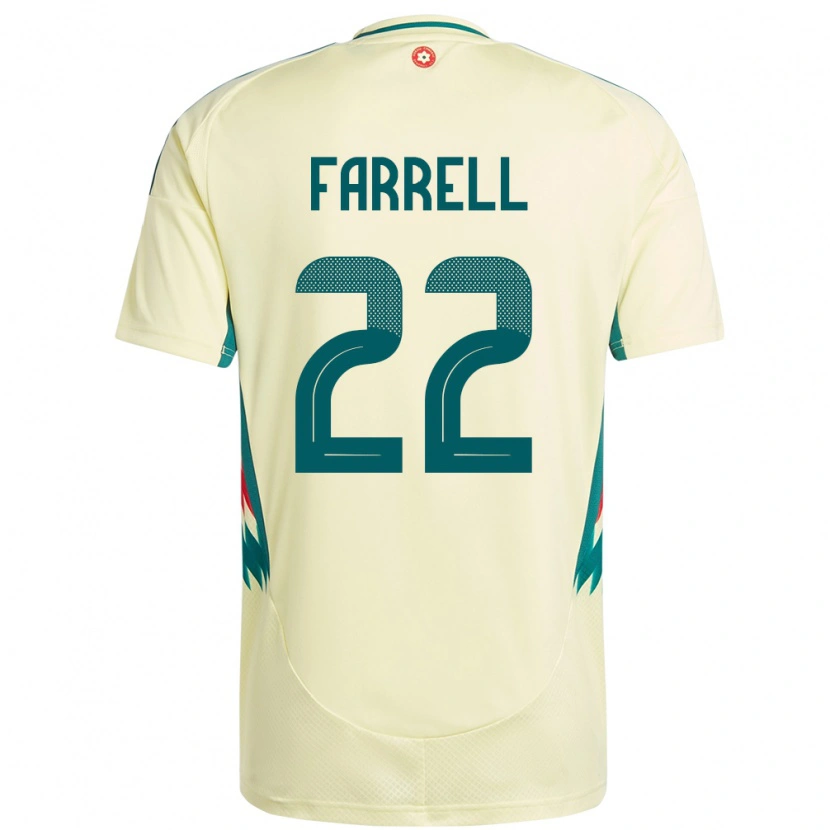 Danxen Women Wales Joshua Farrell #22 Beige Yellow Away Jersey 24-26 T-Shirt