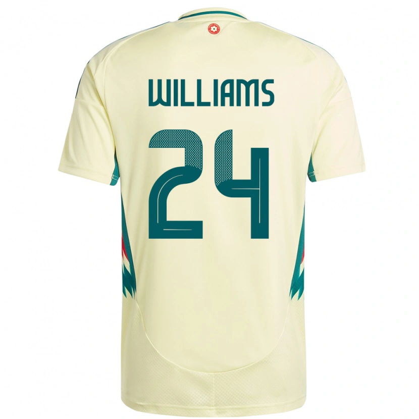 Danxen Women Wales Alex Williams #24 Beige Yellow Away Jersey 24-26 T-Shirt