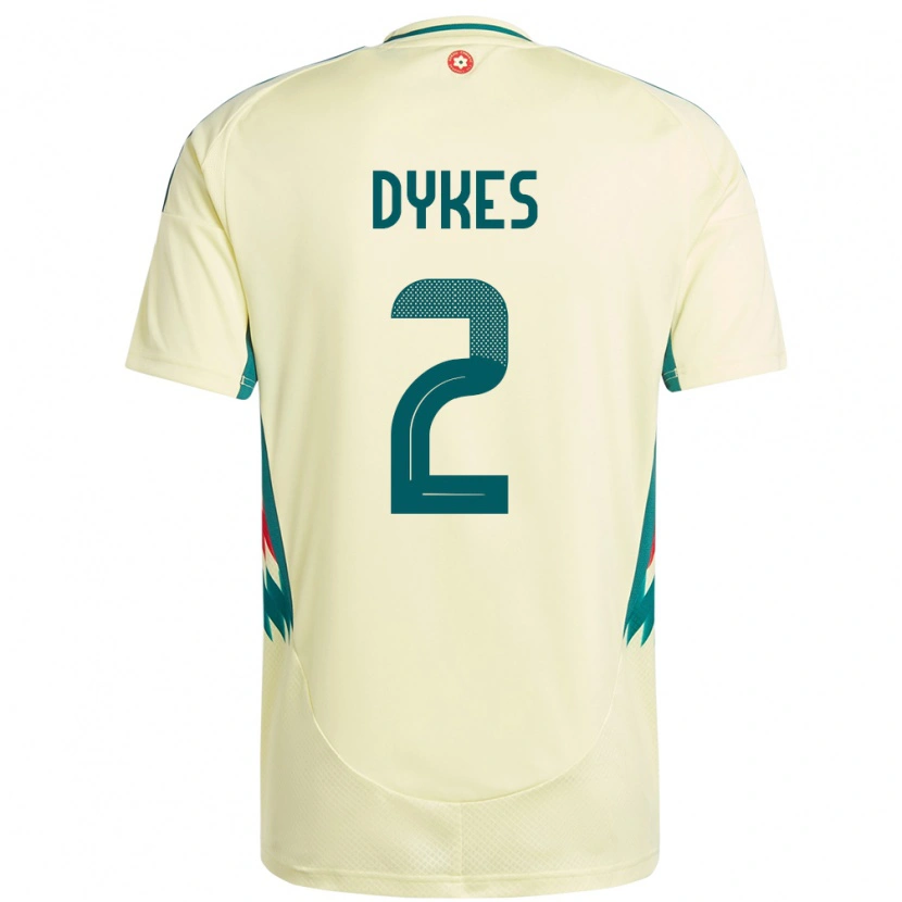 Danxen Women Wales Loren Dykes #2 Beige Yellow Away Jersey 24-26 T-Shirt