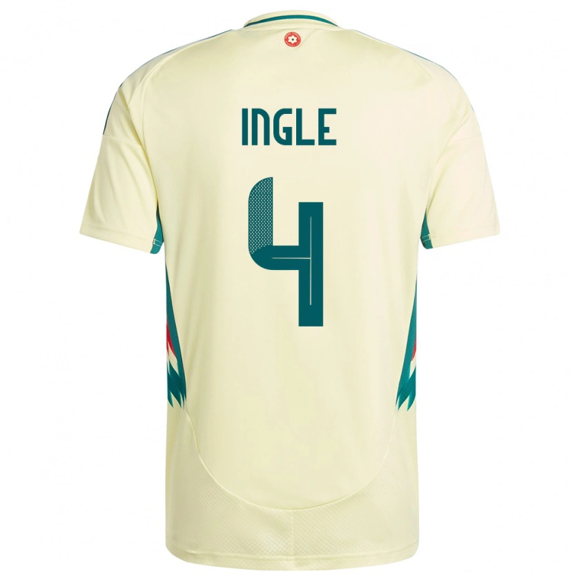 Danxen Women Wales Sophie Ingle #4 Beige Yellow Away Jersey 24-26 T-Shirt