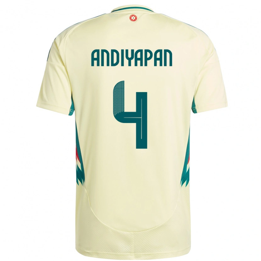 Danxen Women Wales William Andiyapan #4 Beige Yellow Away Jersey 24-26 T-Shirt