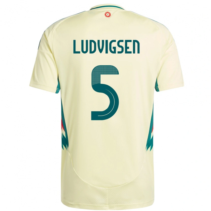Danxen Women Wales Kai Ludvigsen #5 Beige Yellow Away Jersey 24-26 T-Shirt