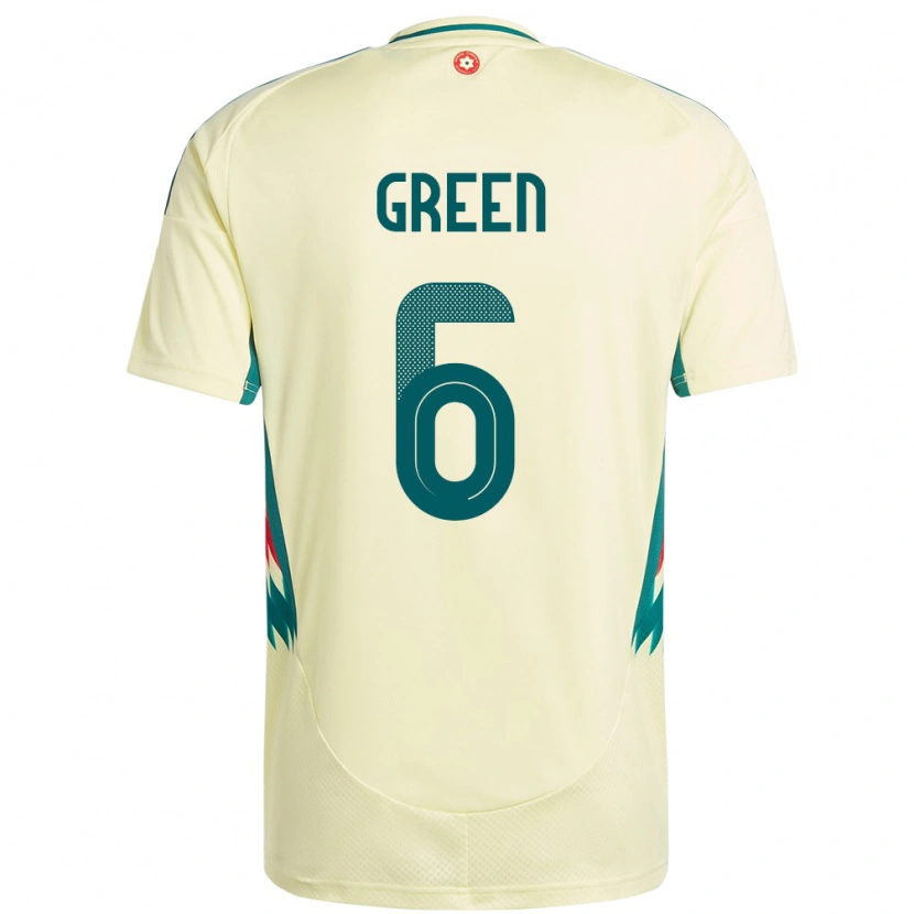 Danxen Women Wales Josephine Green #6 Beige Yellow Away Jersey 24-26 T-Shirt