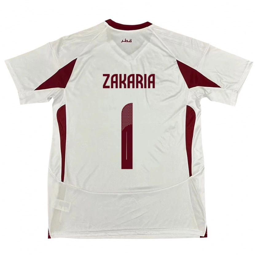 Danxen Women Qatar Salah Zakaria #1 White Away Jersey 24-26 T-Shirt