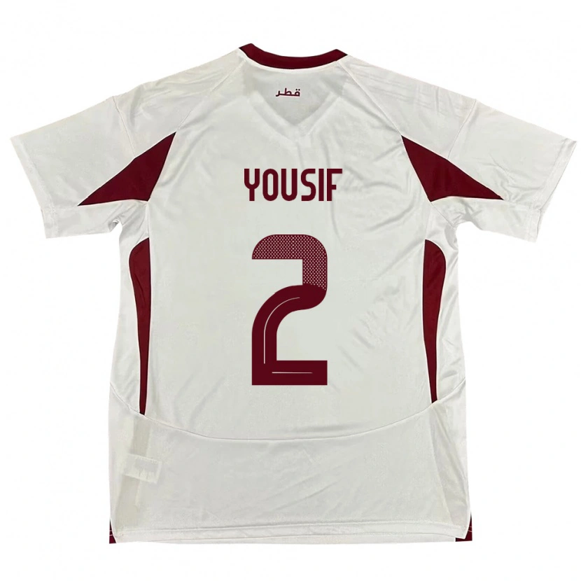 Danxen Women Qatar Abdalla Yousif #2 White Away Jersey 24-26 T-Shirt