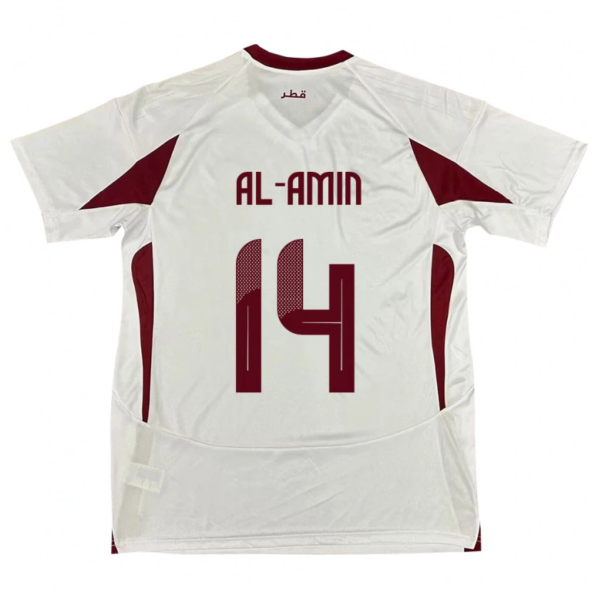 Danxen Women Qatar Homam Al-Amin #14 White Away Jersey 24-26 T-Shirt