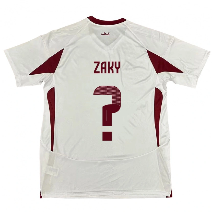 Danxen Women Qatar Abdelrahman Zaky #0 White Away Jersey 24-26 T-Shirt