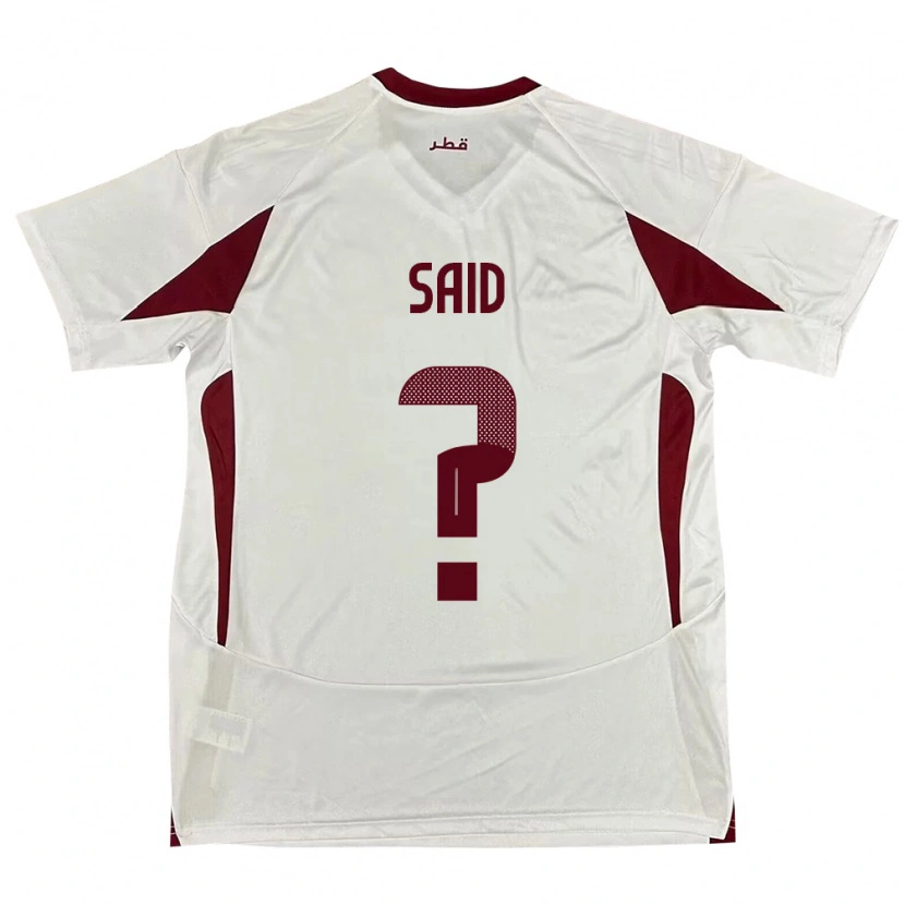 Danxen Women Qatar Fares Said #0 White Away Jersey 24-26 T-Shirt