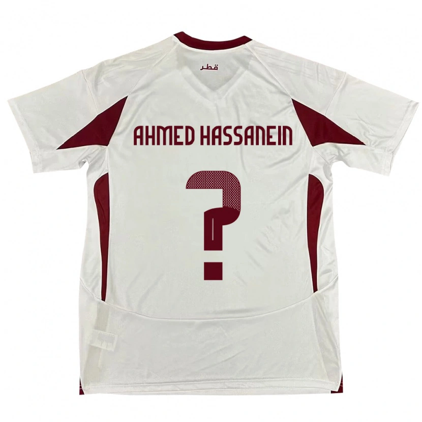 Danxen Women Qatar Seifeldin Ahmed Hassanein #0 White Away Jersey 24-26 T-Shirt